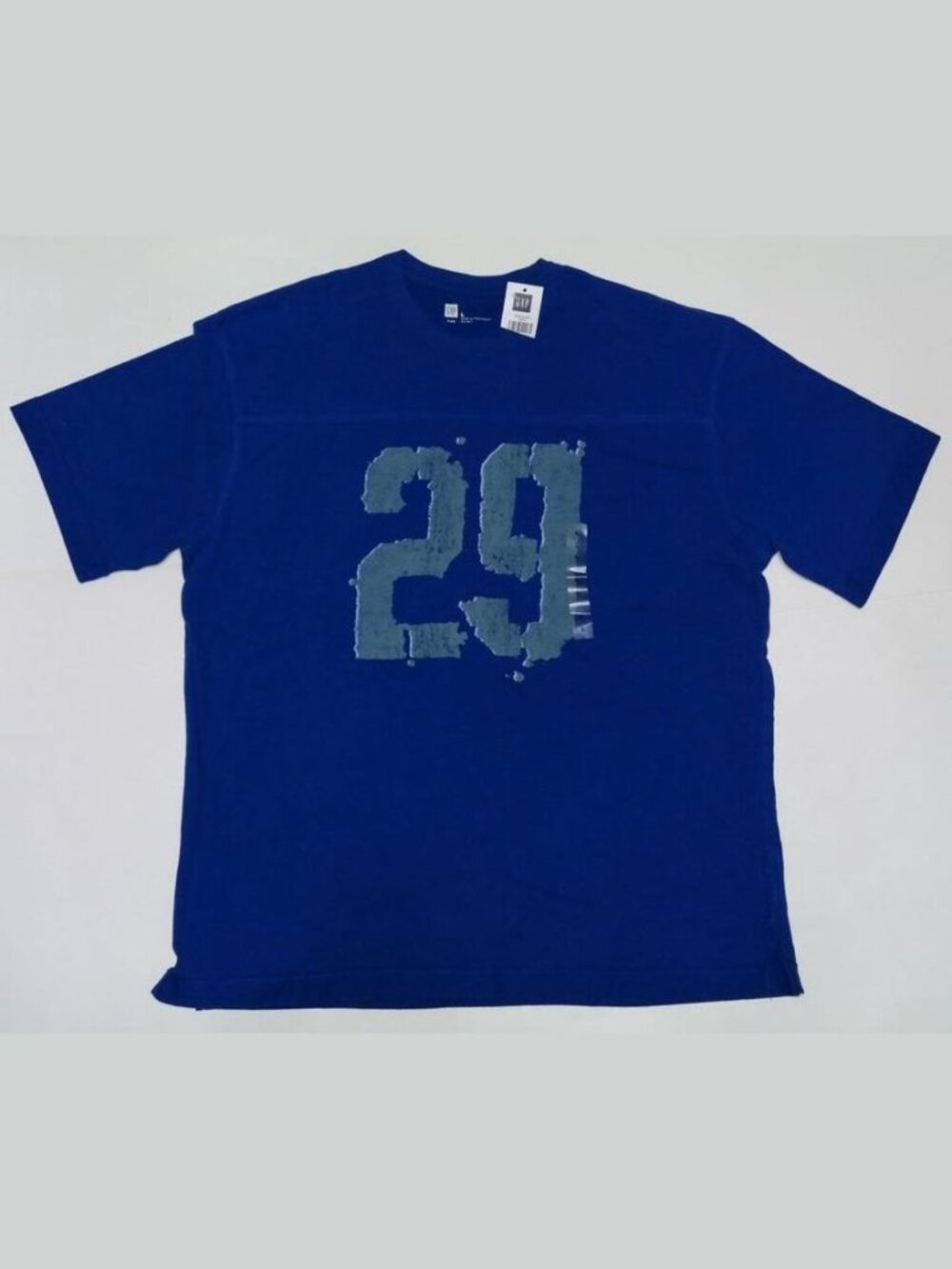 VTG NWT GAP Y2K BLUE MEN'S GRAPHIC T-SHIRT #29 SOFT COTTON #L